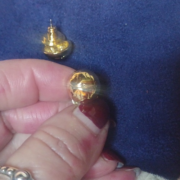 Tory Burch Gold Dome Earrings - Picture 5 of 5